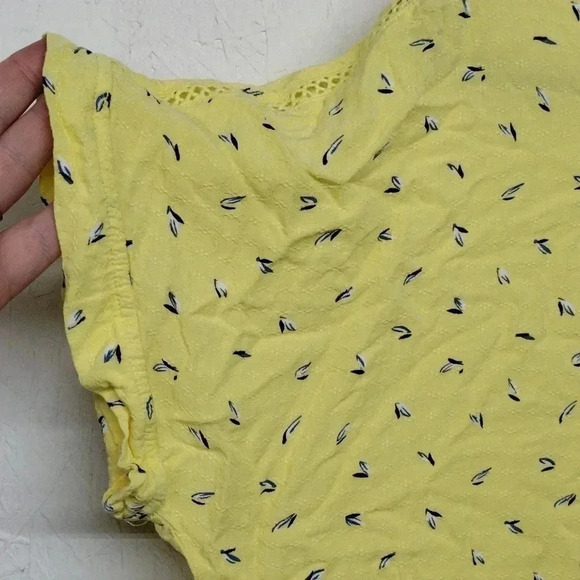 Buffalo David Bitton XL Lattice Trim Sleeves Keyhole Back Blouse - Picture 5 of 9